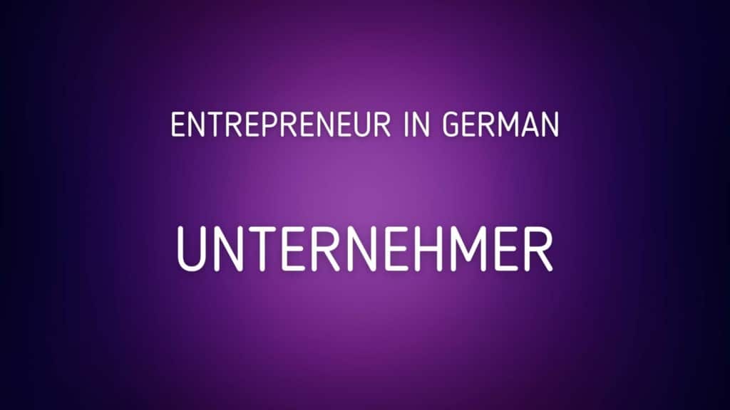 Entrepreneur in German