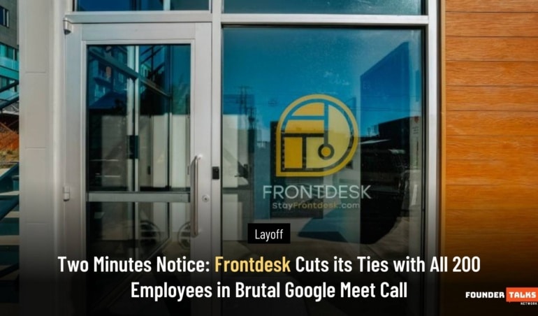 Frontdesk Layoff startup news founder talks network