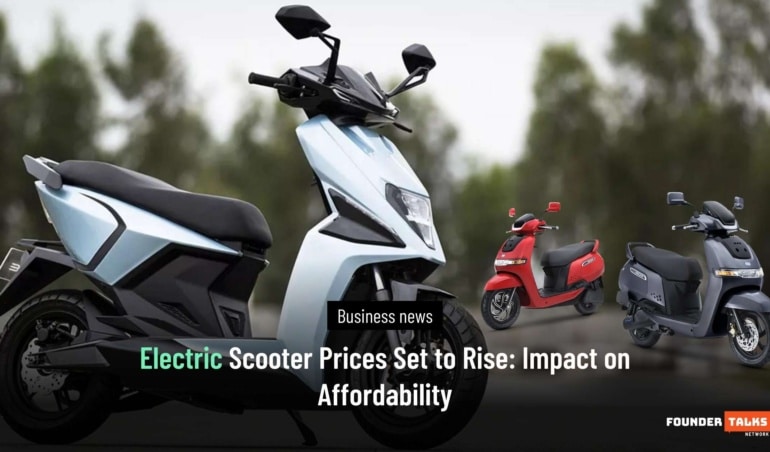 Electric Scooter Prices Set to Rise