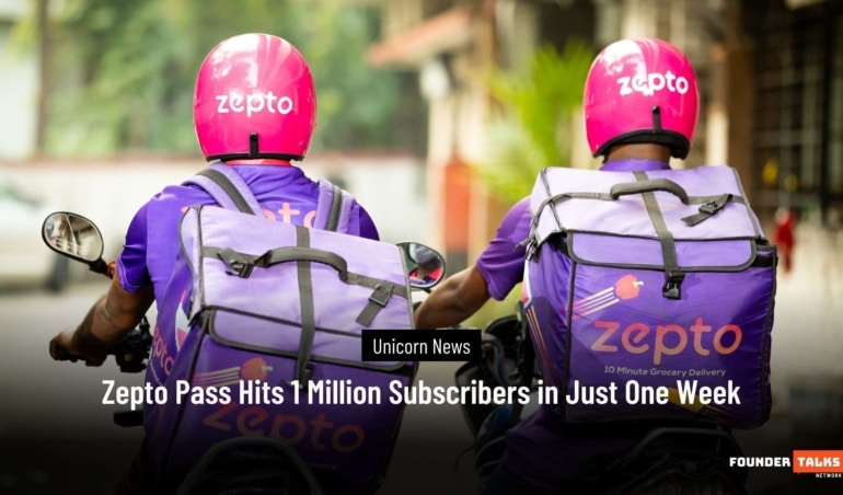 Zepto Pass Hits 1 Million Subscribers in Just One Week