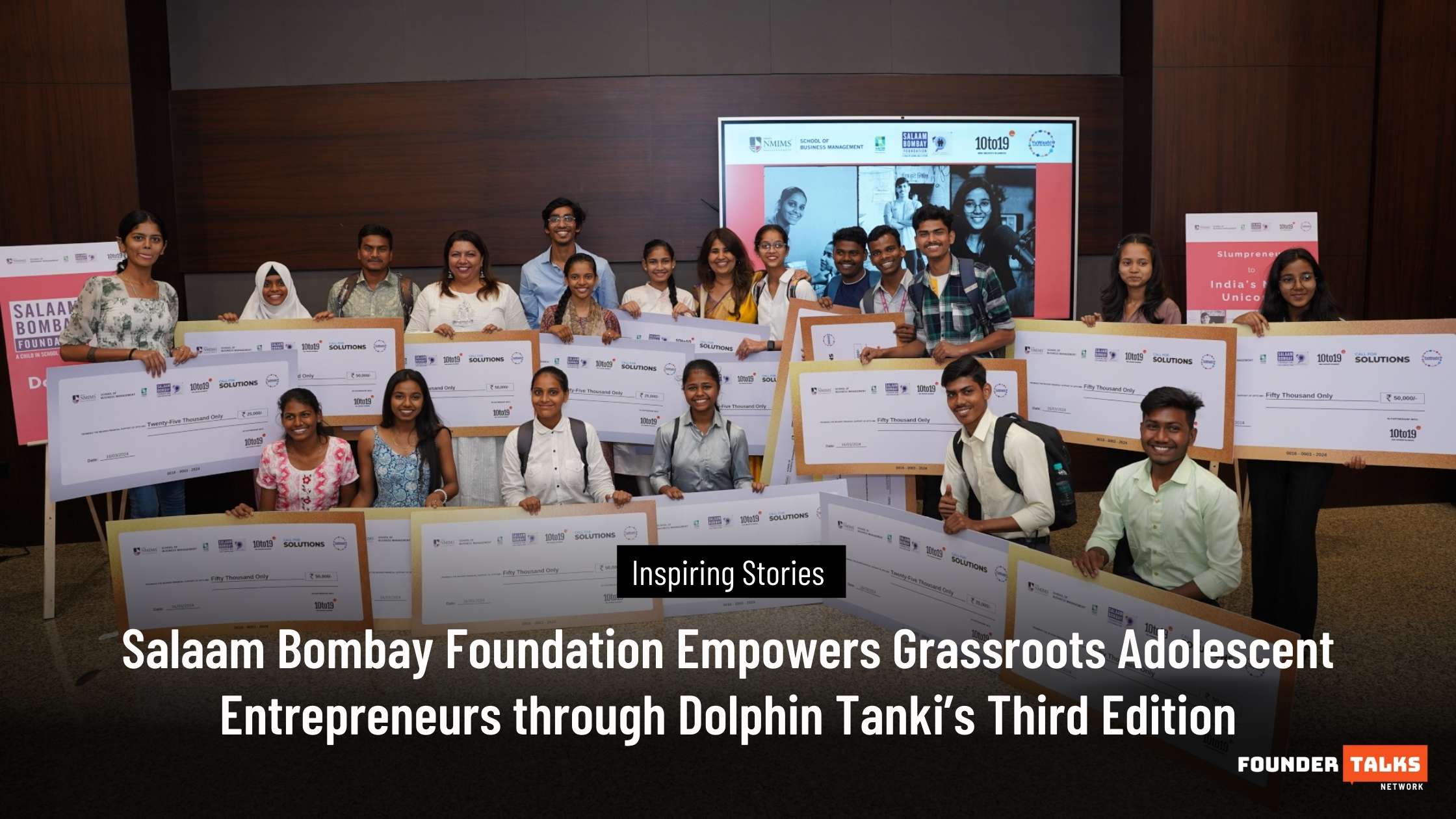 Salaam Bombay Foundation Empowers Grassroots Adolescent Entrepreneurs through Dolphin Tanki’s Third Edition